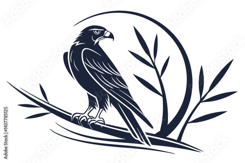 Elegant Falcon Silhouette Clean And Modern For Logos