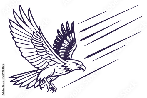 Falcon In Mid Dive Claws Extended Dynamic Pose