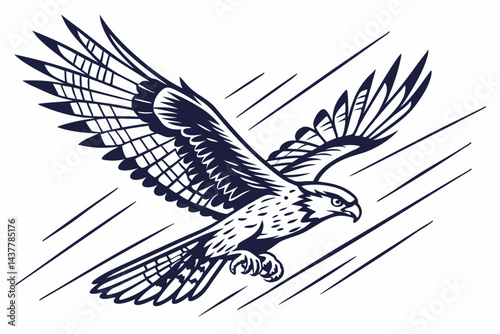 Falcon In Mid Dive Claws Extended Dynamic Pose