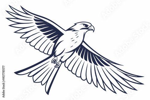 Elegant Falcon Silhouette Clean And Modern For Logos