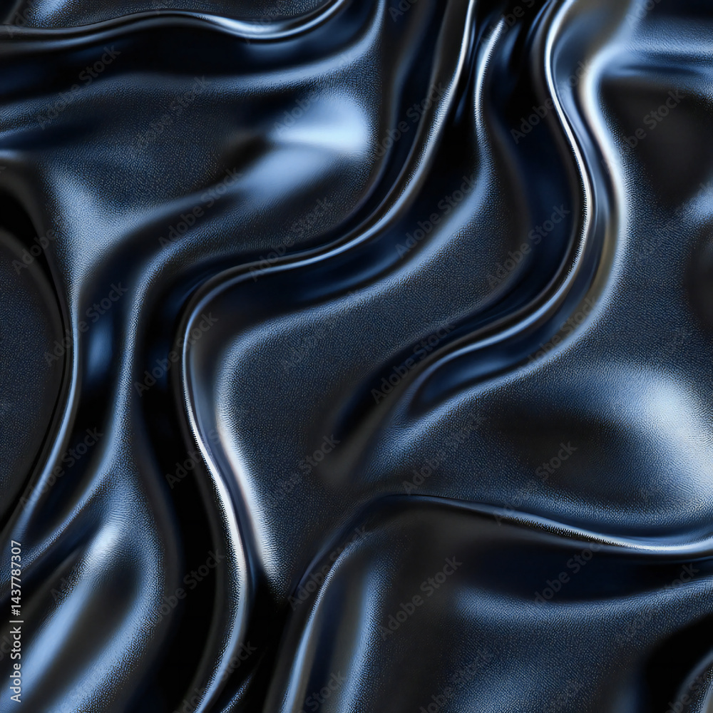 Fototapeta premium Elegant liquid flowing and waving leather texture background.
