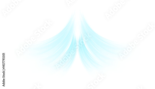Dynamic blue speed waves. wavy path. Stream of fresh wind png. vector. Spiral light PNG. White background