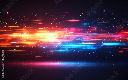dynamic light speed motion abstract for technology and futuristic design