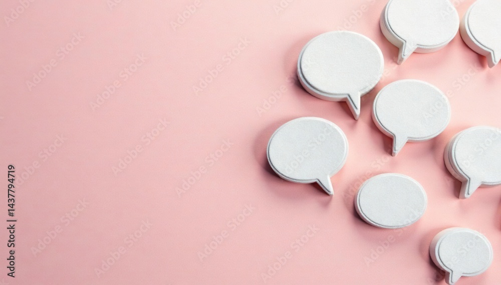 Subtle grey speech bubble pattern on pastel backdrop, wall, home Subtle grey speech bubble pattern on pastel backdrop, wall, home