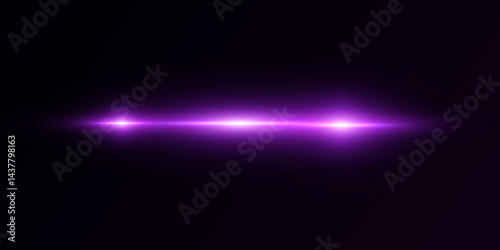 Magic lines of light, shining horizontal flashes of light. light effect. vector.