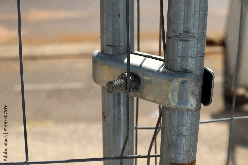 A metal bolt with threads for connecting and fastening parts together. A metal bolt with threads for connecting and fastening parts together.