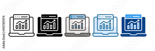 Finance Market Icon Set Multiple Style Collection