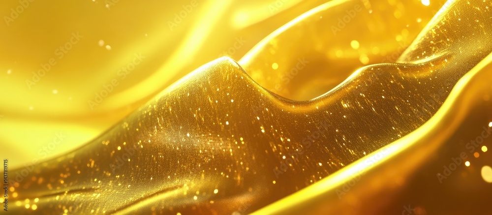 Golden Liquid Flowing