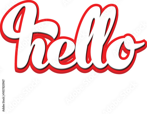 Hello. Hello text. Vector illustration