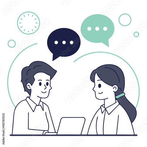 Two Colleagues Having a Productive Business Meeting
