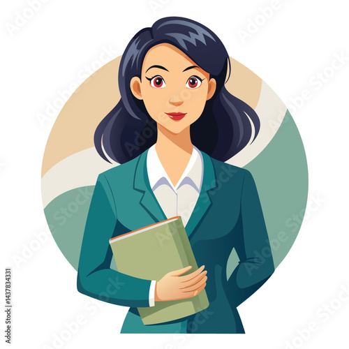 Professional woman holding a folder