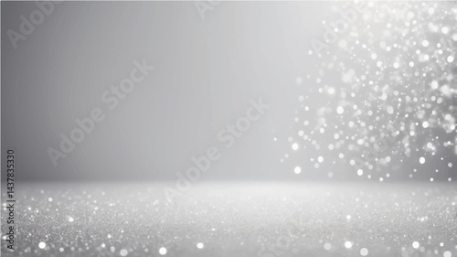 abstract backgrounf of glitter vintage lights . silver and white. de-focused. banner