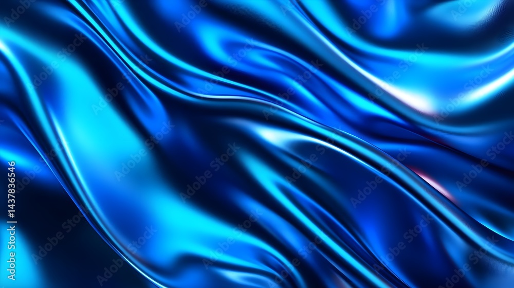 Abstract Flowing Blue Liquid Background in 3D Rendering Abstract Flowing Blue Liquid Background in 3D Rendering