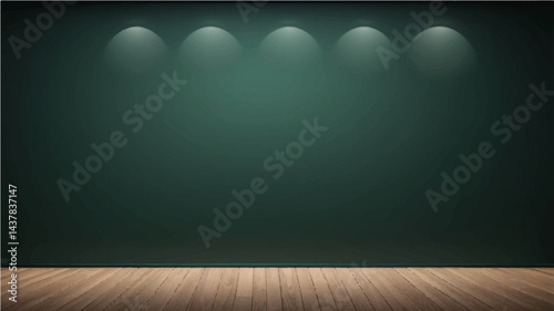 
Dark green product wall background  