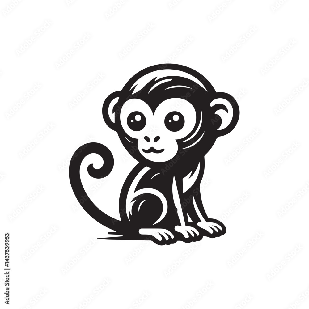 Obraz premium a black monkey