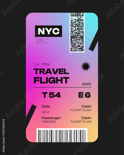 New York Ticket Design – Mobile Aesthetic Graphics for Travel and Event Tickets