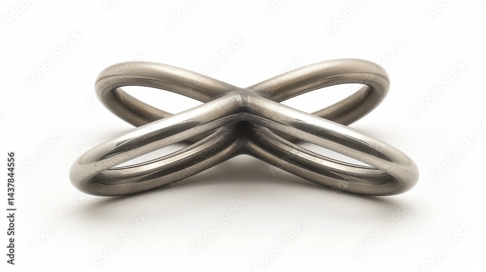 Naklejka premium 3d rendering of stainless steel round bars on a clean white background for industrial use