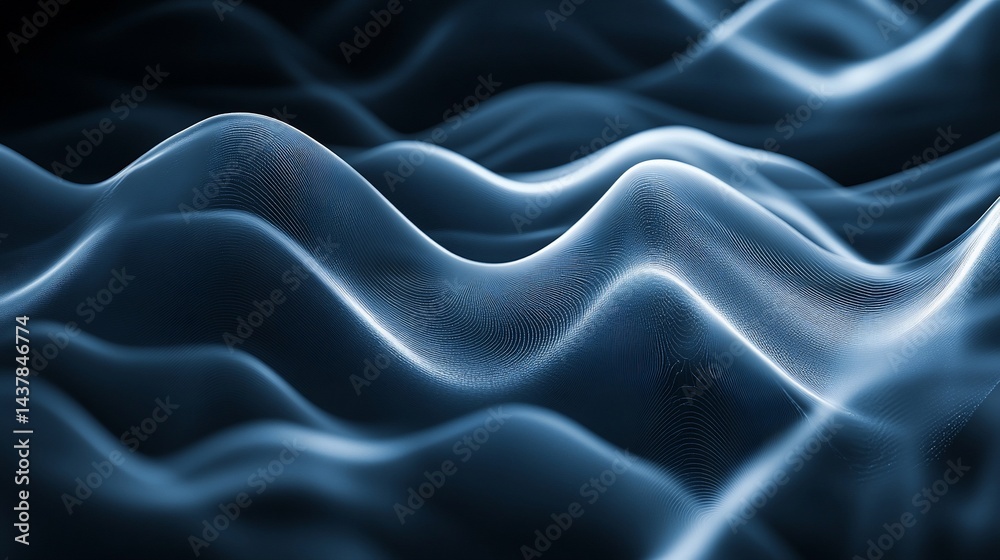 Fototapeta premium Abstract Waves of Serenity, A Mesmerizing Visual Experience