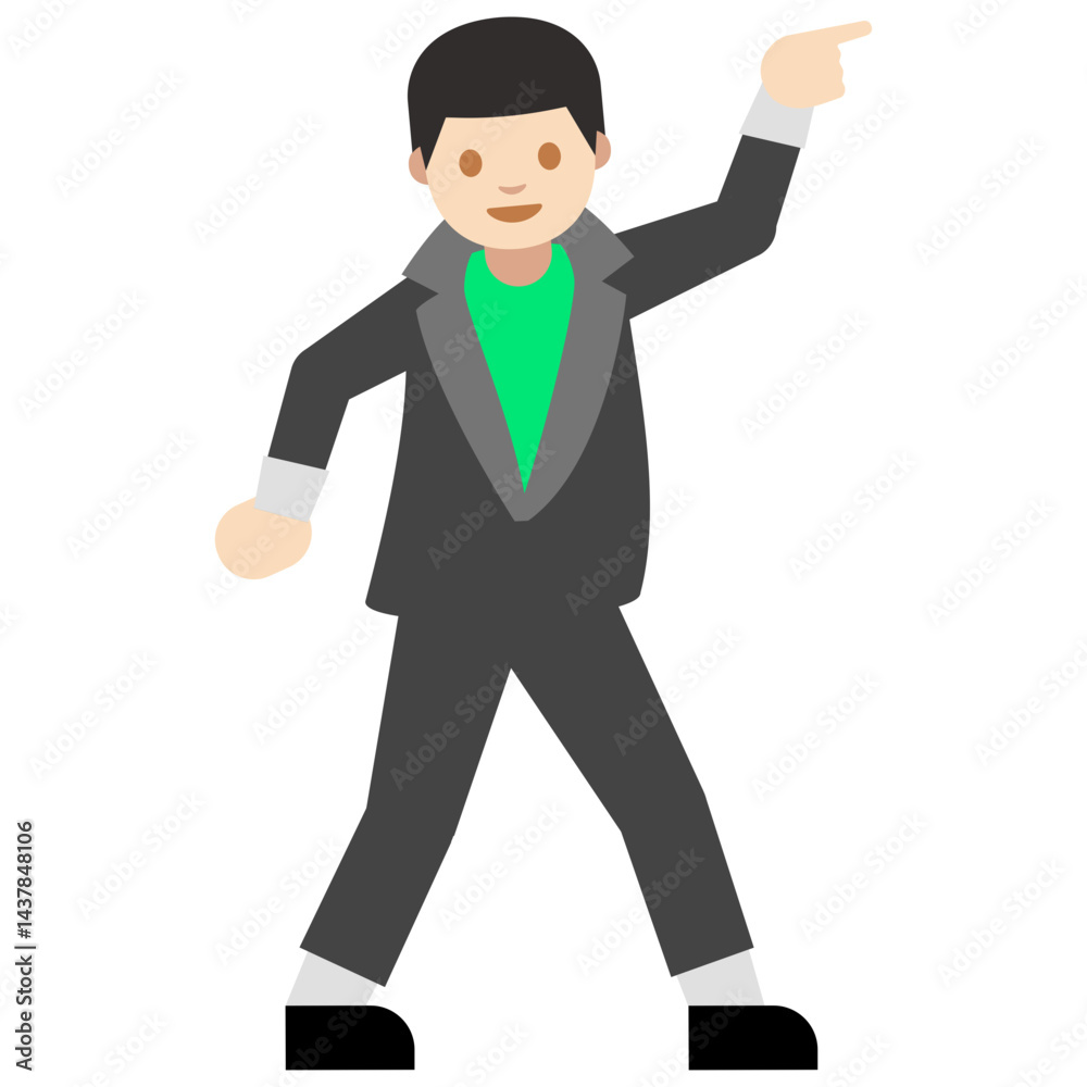 Man Dancing Clipart, Cartoon Illustration Isolated on White Background Man Dancing Clipart, Cartoon Illustration Isolated on White Background