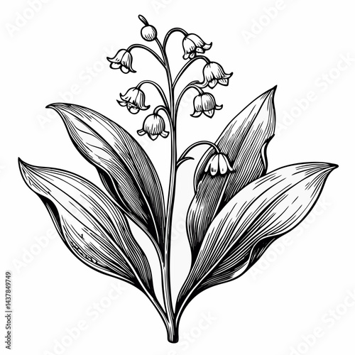 black and white flower