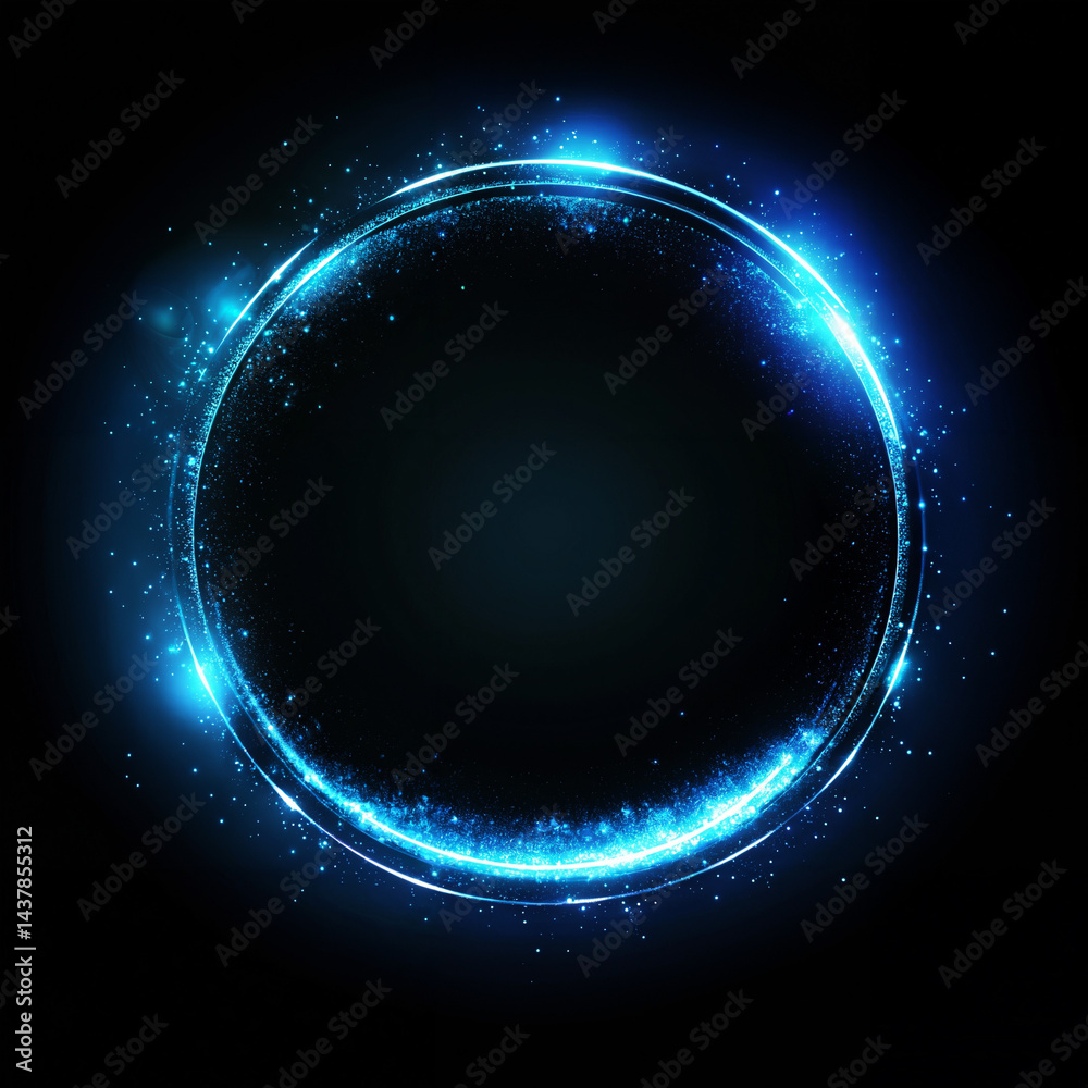 Fototapeta premium The luminous line effect against a black background