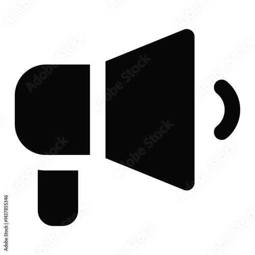 Simple Promotion glyph icon. The icon can be used for websites, print templates, presentation templates, illustrations, etc