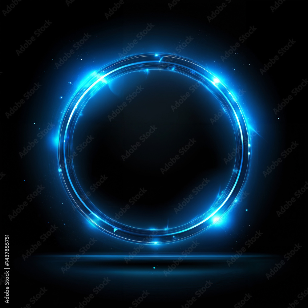 Obraz premium The luminous line effect against a black background