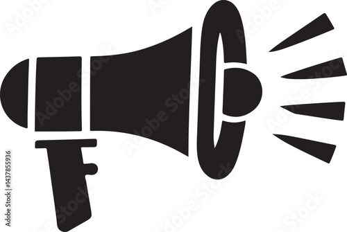 Loud Megaphone Silhouette Vector Design