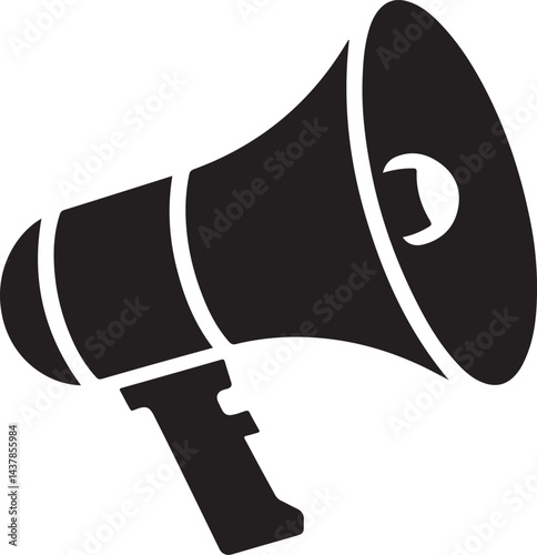 Broadcast Megaphone Icon Silhouette Artwork