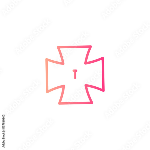 keyhole gradient icon