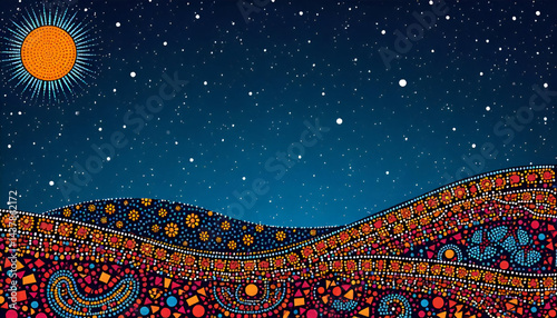 Celebrating NAIDOC Week background template. Holiday concept. Use a background, banner, placard, card, and poster design template with text inscription and standard  black color. vector illustration,