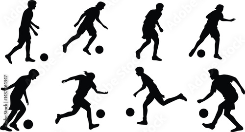 Wallpaper Mural Epic Soccer Player Vector Illustration – Energetic Football Action Design Torontodigital.ca
