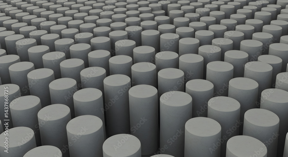 Fototapeta premium Repeating Cylindrical Shape Pattern In A Tiled Background Design Concept