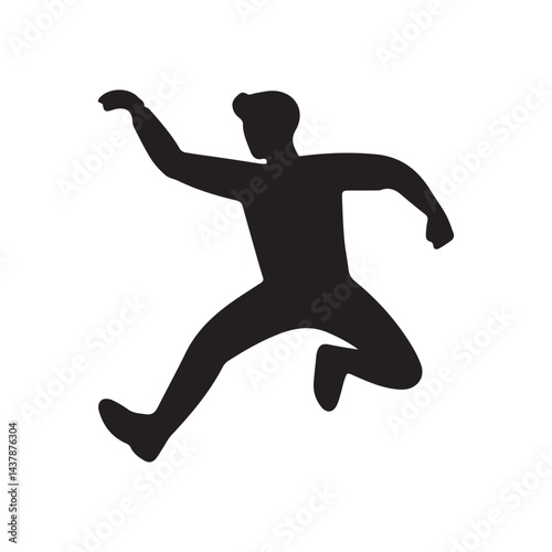 silhouette of a man jumping