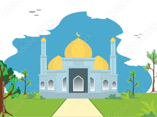 illustration of mosque