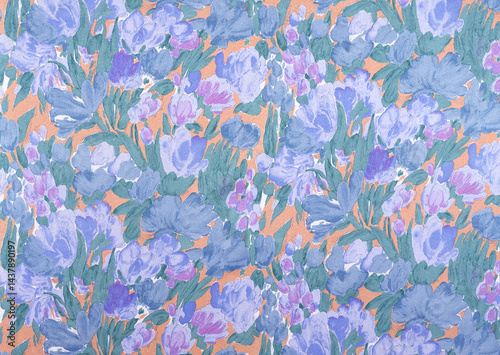 Vintage Floral Tapestry Pattern with Ornamental Design. seamless pattern with geometric shapes