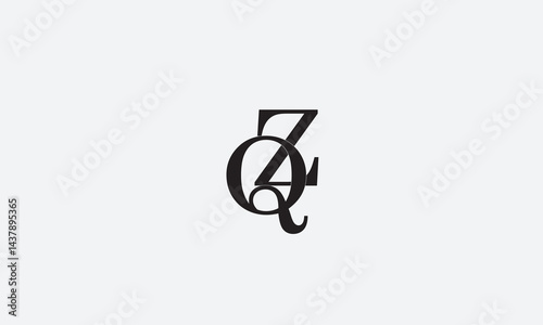 QZ, ZQ, Z, Q Abstract Letters Logo Monogram	