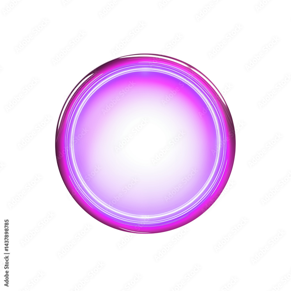 Obraz premium Glowing purple orb with a bright white center on a stark view transparent background png