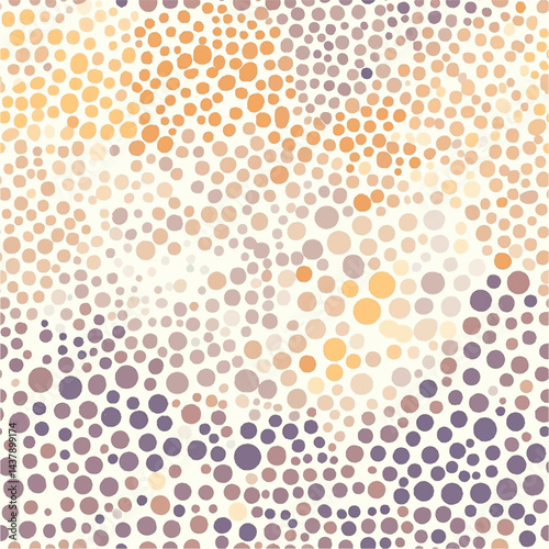 Minimalist dot pattern with varying sizes of dots, soft neutrals and pastel.Abstract small polka dot pattern..suit Kurt digital design motif colourful wallpaper illustration, traditional design