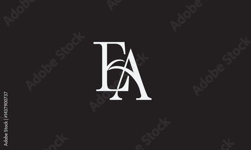 EA, AE , E , A , Abstract Letters Logo Monogram	