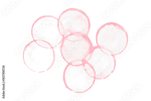 Pink watercolor splash with dynamic splash effect on transparent background. Watercolor brush.