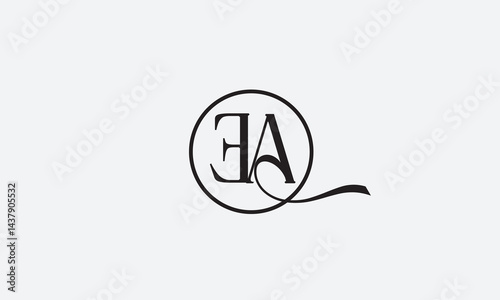 EA, AE , E , A , Abstract Letters Logo Monogram	