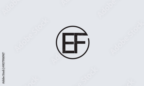 EF, FE , E , F , Abstract Letters Logo Monogram