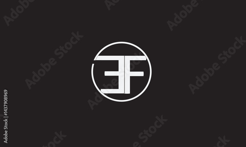 EF, FE , E , F , Abstract Letters Logo Monogram