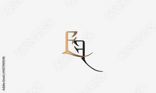 EF, FE , E , F , Abstract Letters Logo Monogram
