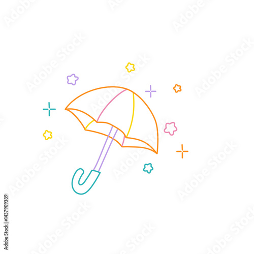 umbrella and rain drops