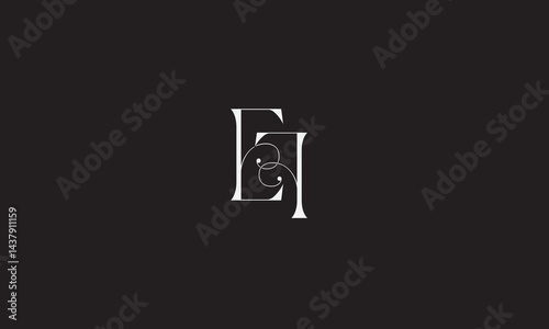 EF, FE , E , F , Abstract Letters Logo Monogram