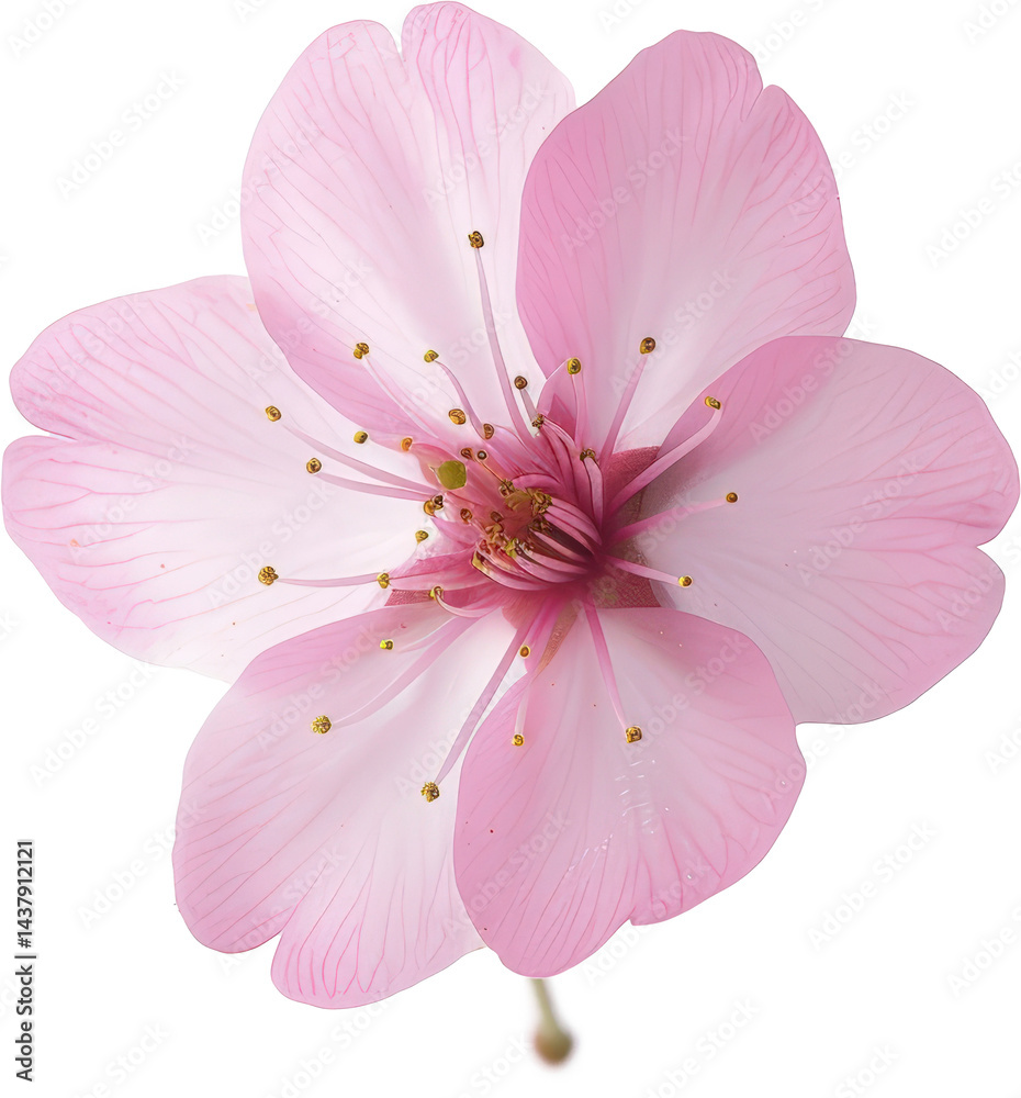 Fototapeta premium Delicate pink cherry blossom flower.