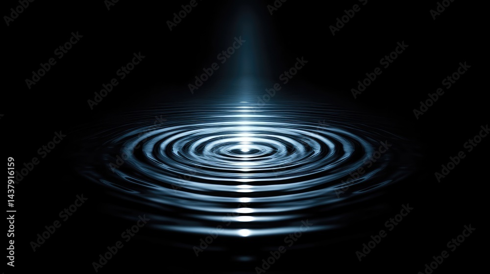 Water drop impact, ripple effect Water drop impact, ripple effect