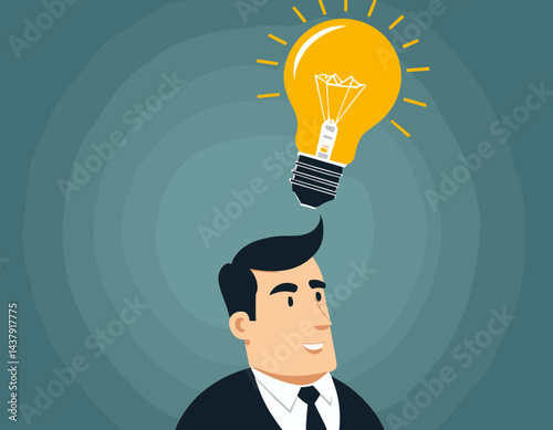 Innovation or product development, idea or solution to solve business problem, invention or technology creation to build new product, efficiency concept, businessman build gear in lightbulb idea.